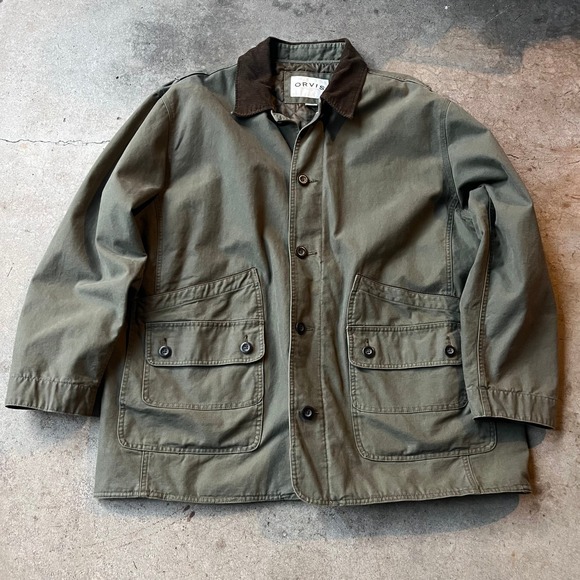 Orvis Other - Orvis Men's Chore Jacket Barn Coat Field Insulated Brown XXL Canvas Quilt Lined